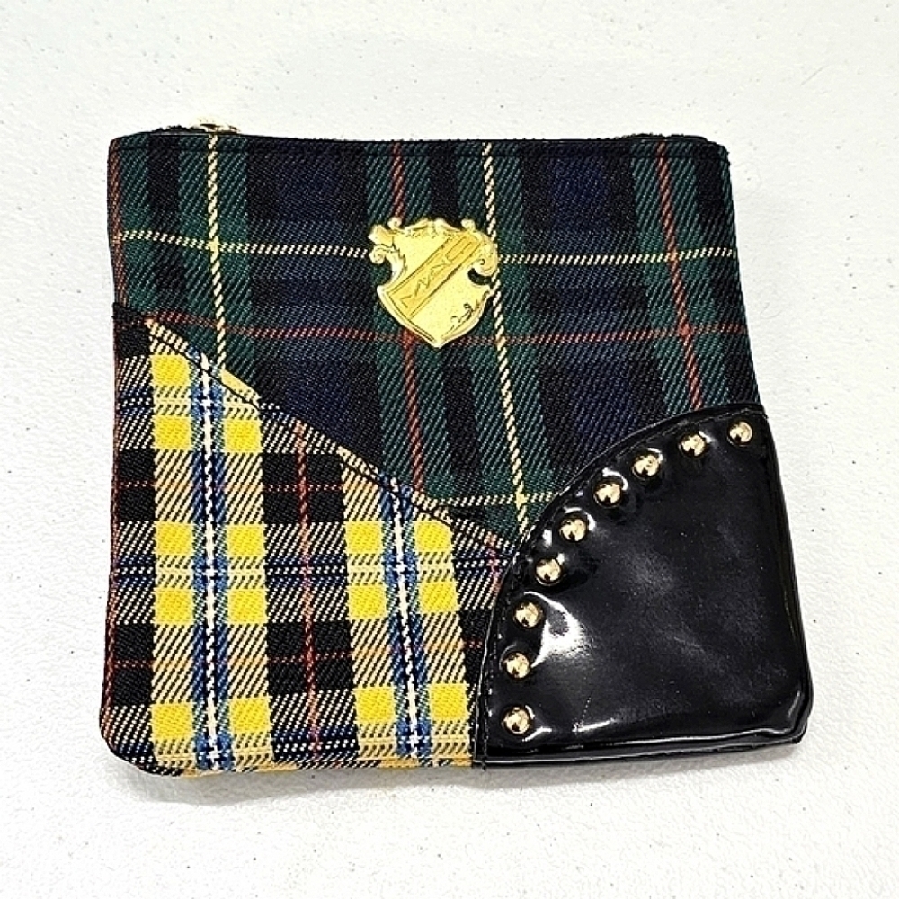 MAC Cosmetics Tartan Plaid Cosmetic MakeupBag /Coin Purse Mini